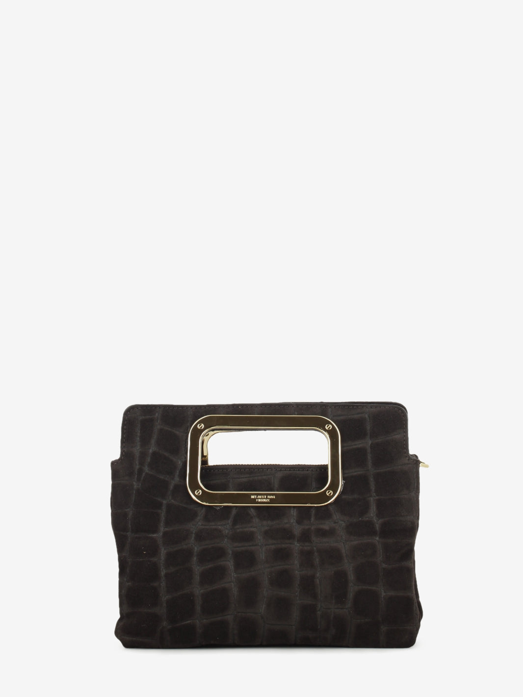 Borsa Viktoria croco suede dark brown