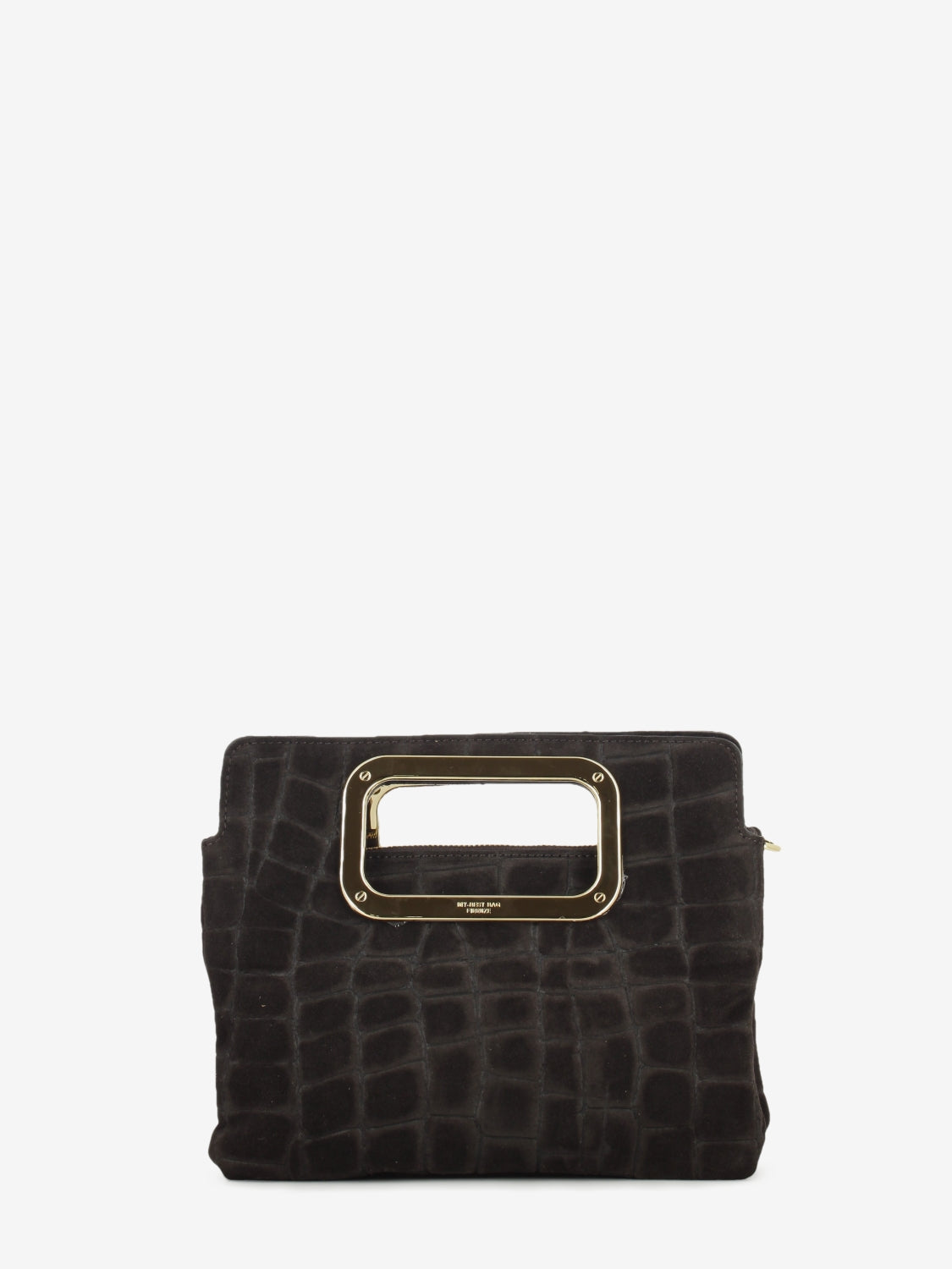 Borsa Viktoria croco suede dark brown
