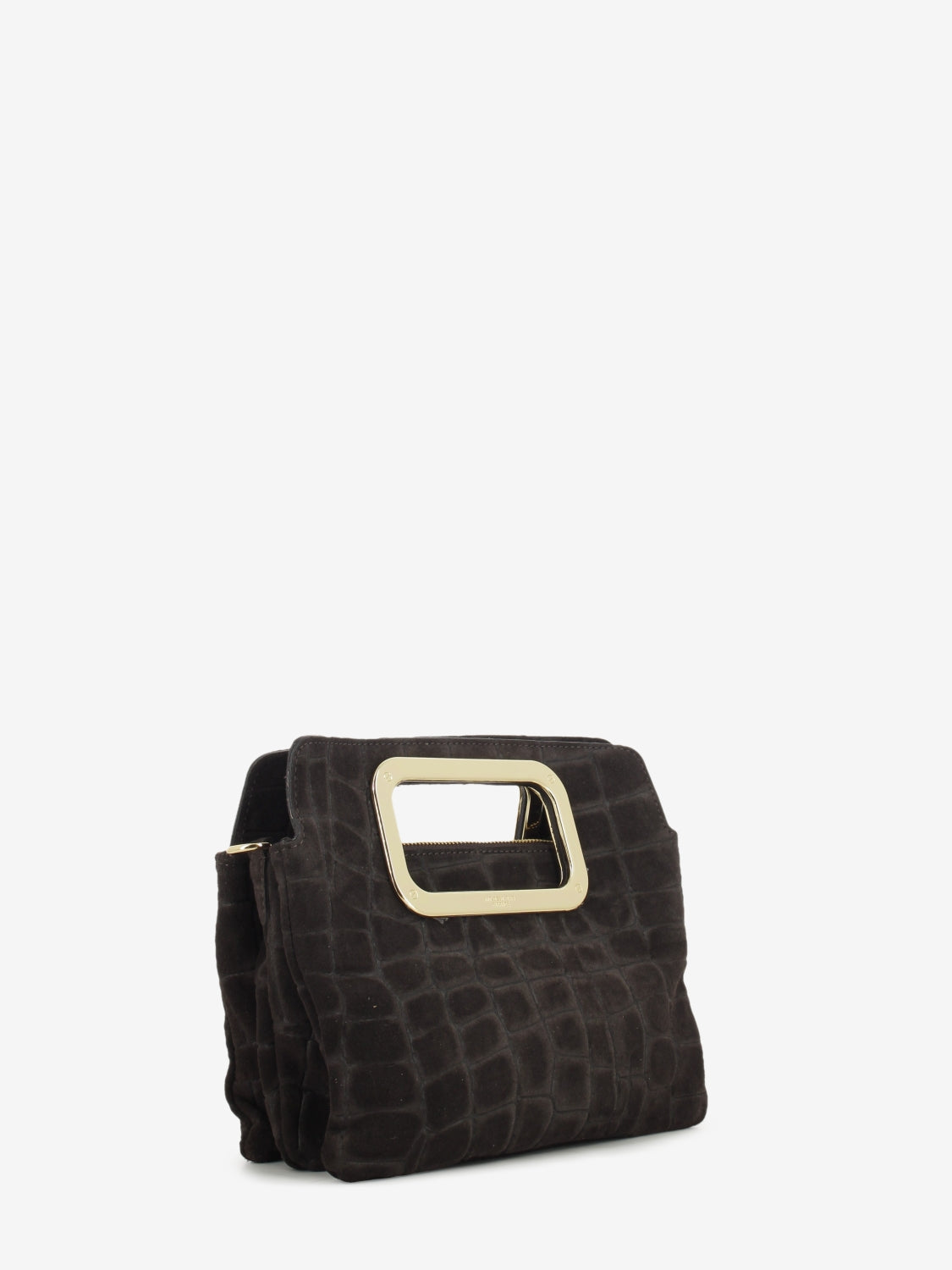 Borsa Viktoria croco suede dark brown