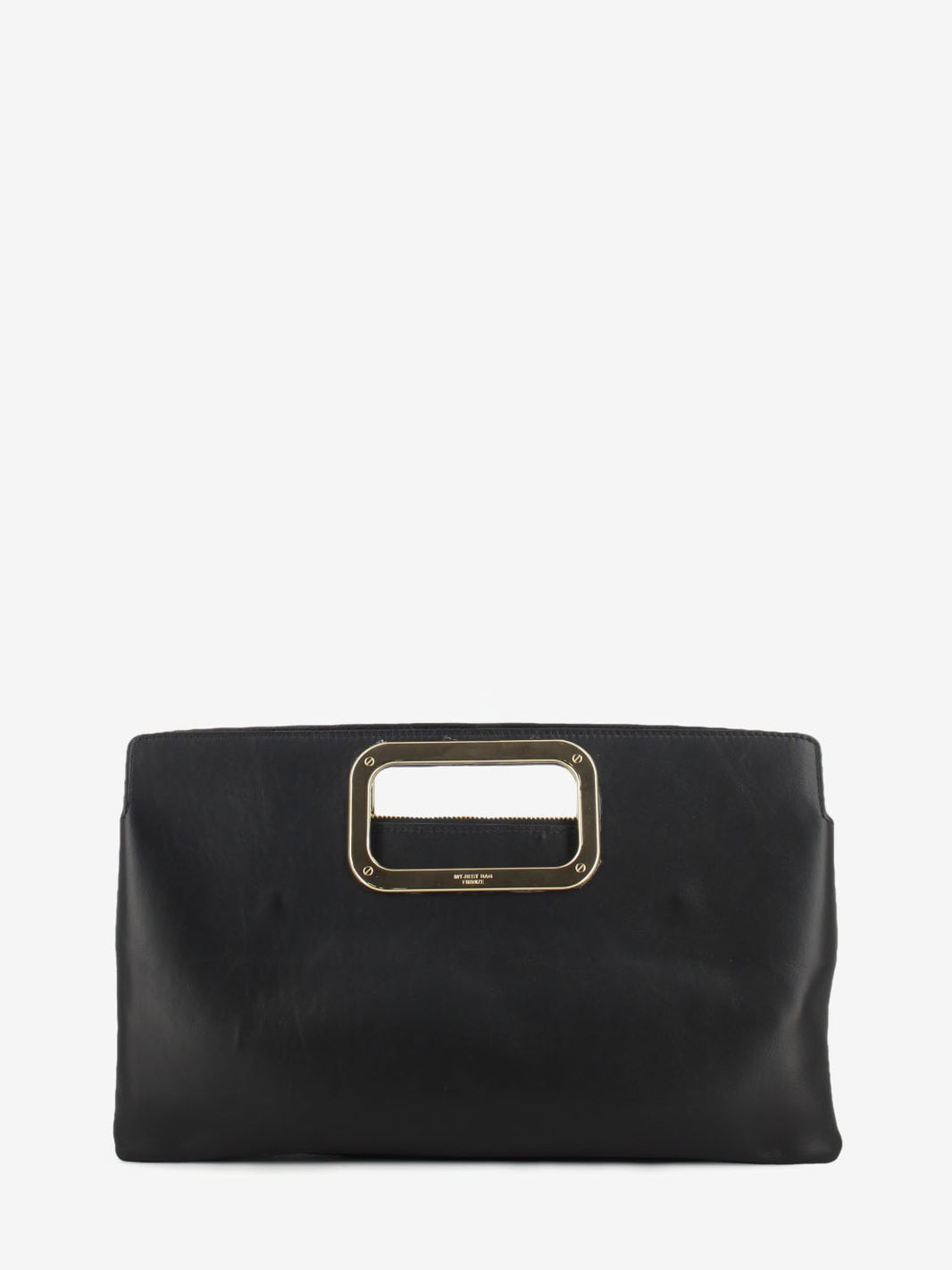 Maxi clutch in pelle Scilla nera