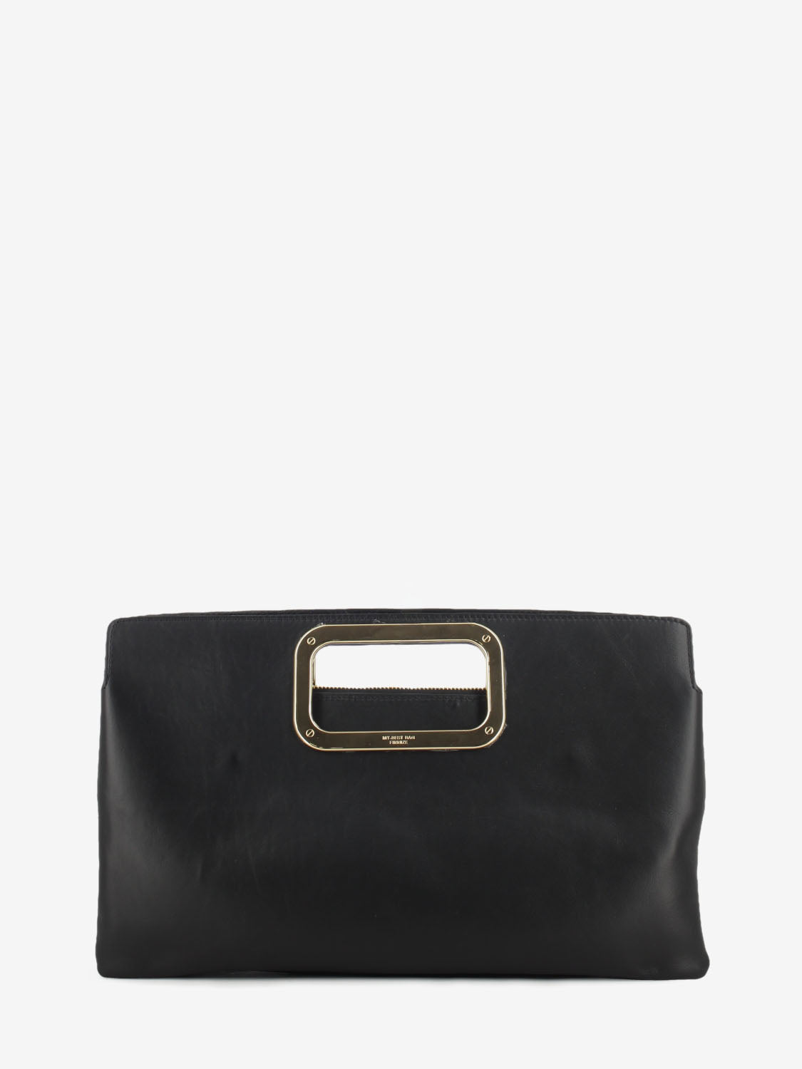 Maxi clutch in pelle Scilla nera