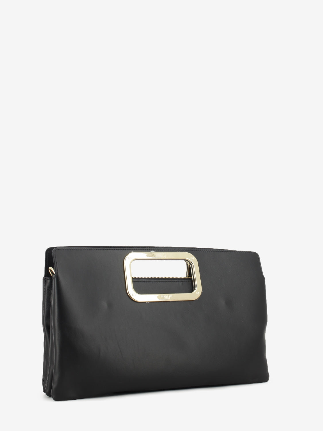 Maxi clutch in pelle Scilla nera