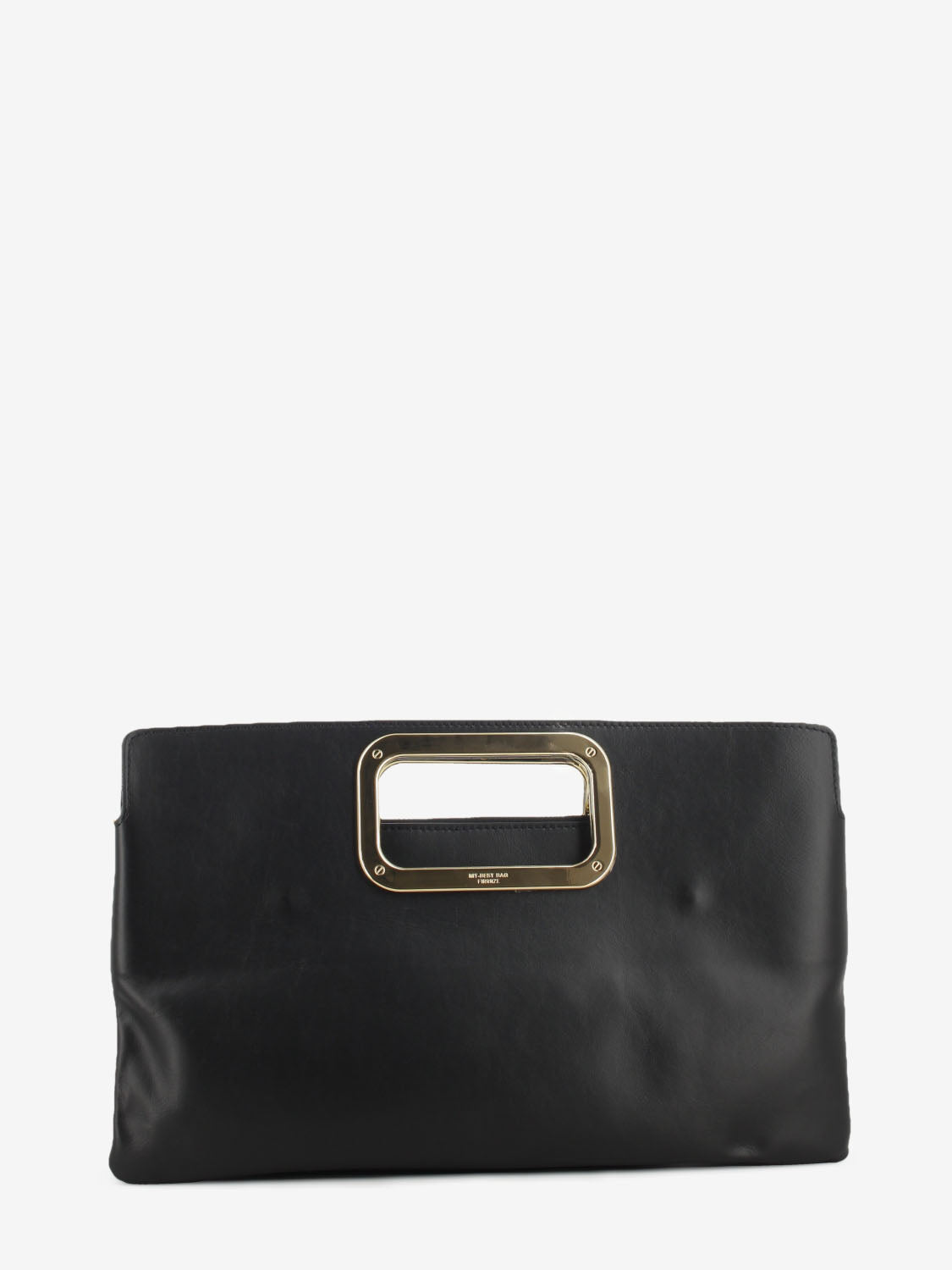 Maxi clutch in pelle Scilla nera