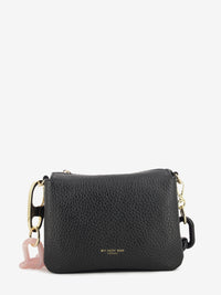 Pochette in pelle dollaro nera