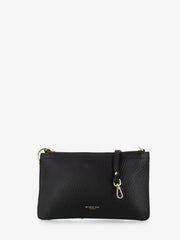 MY-BEST BAG - Pochette in pelle martellata nera