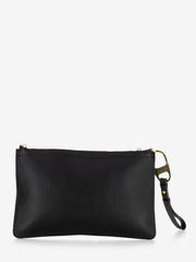 MY-BEST BAG - Pochette in pelle martellata nera