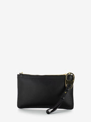 MY-BEST BAG - Pochette in pelle martellata nera