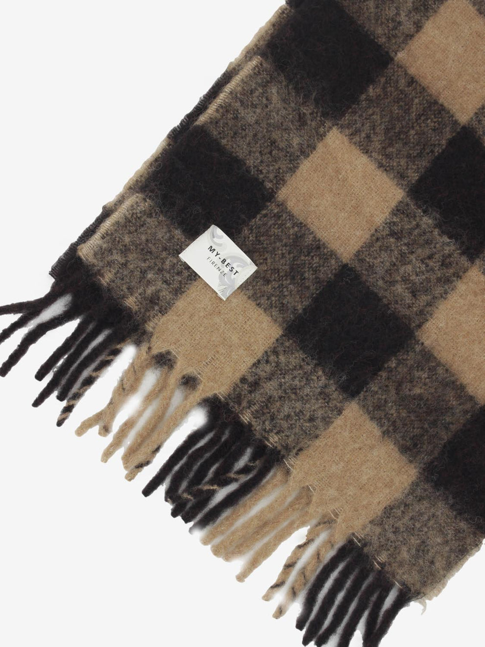 Sciarpa check taupe