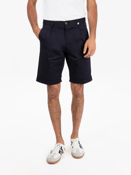 Bermuda gabardine stretch blu navy