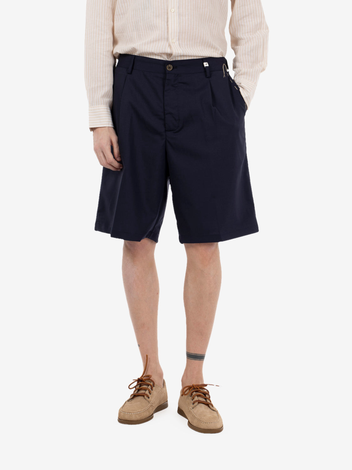 Bermuda Poseidone in lana cordura blu