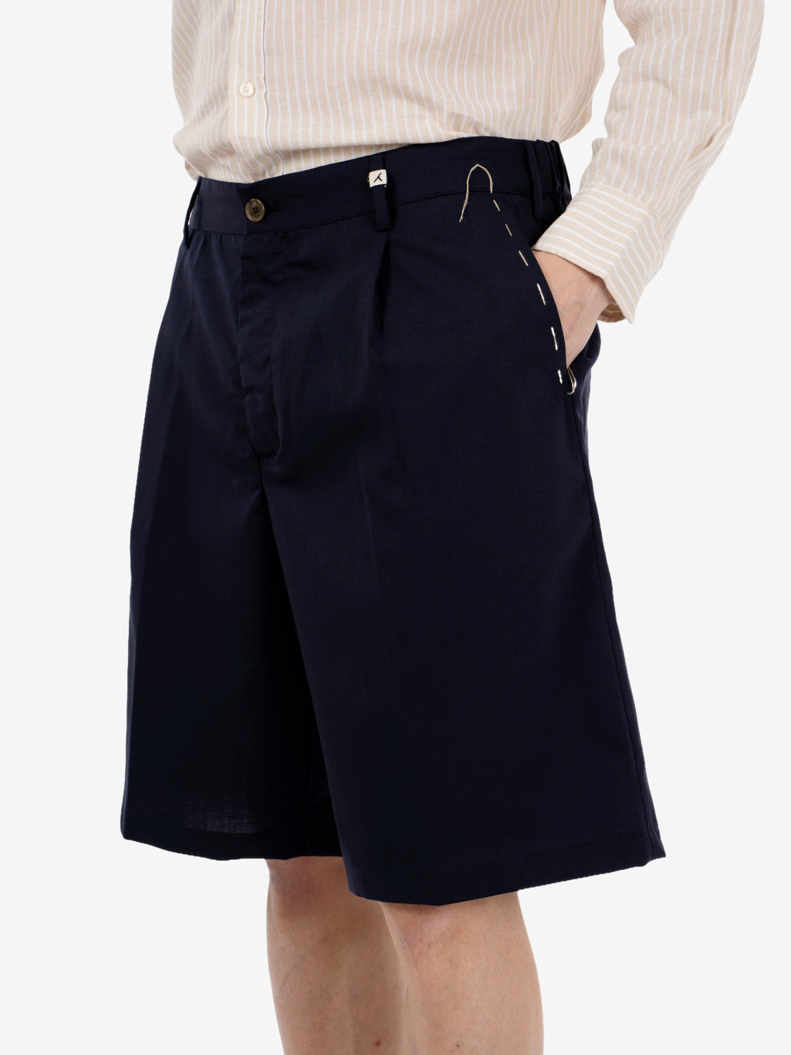 Bermuda Poseidone in lana cordura blu