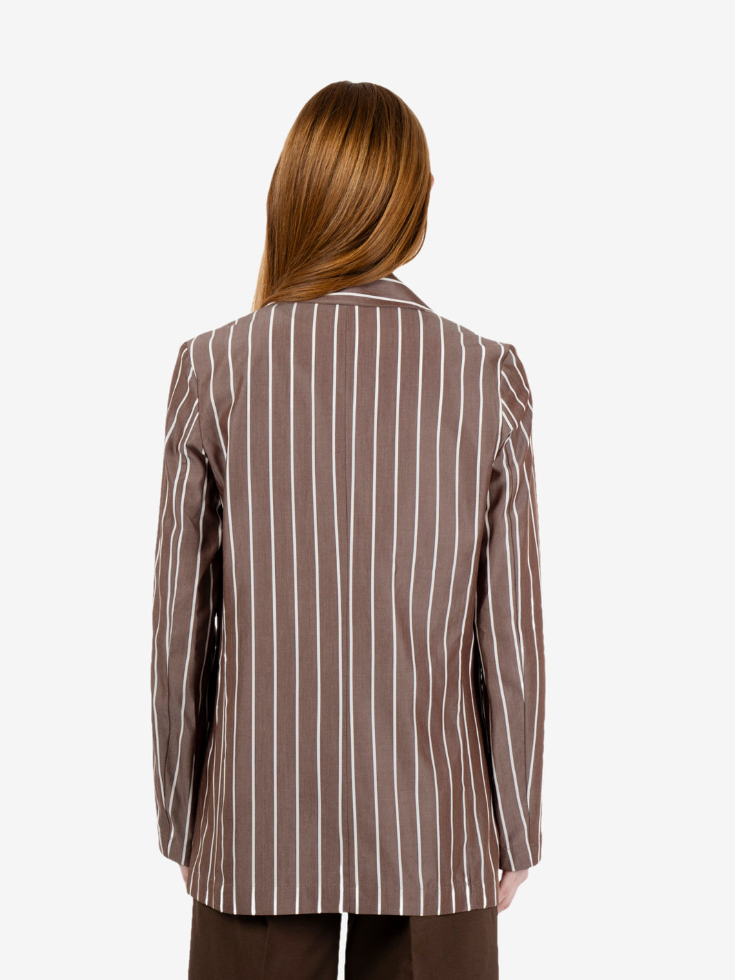 Brown pinstripe blazer