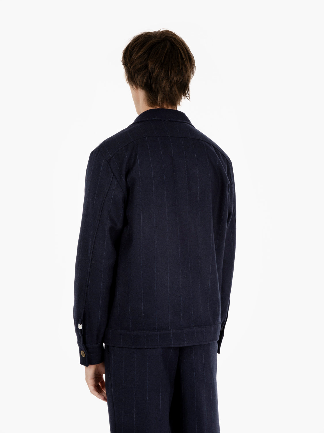 NAVY PINSTRIPE JACKET 25WM55G/34_237