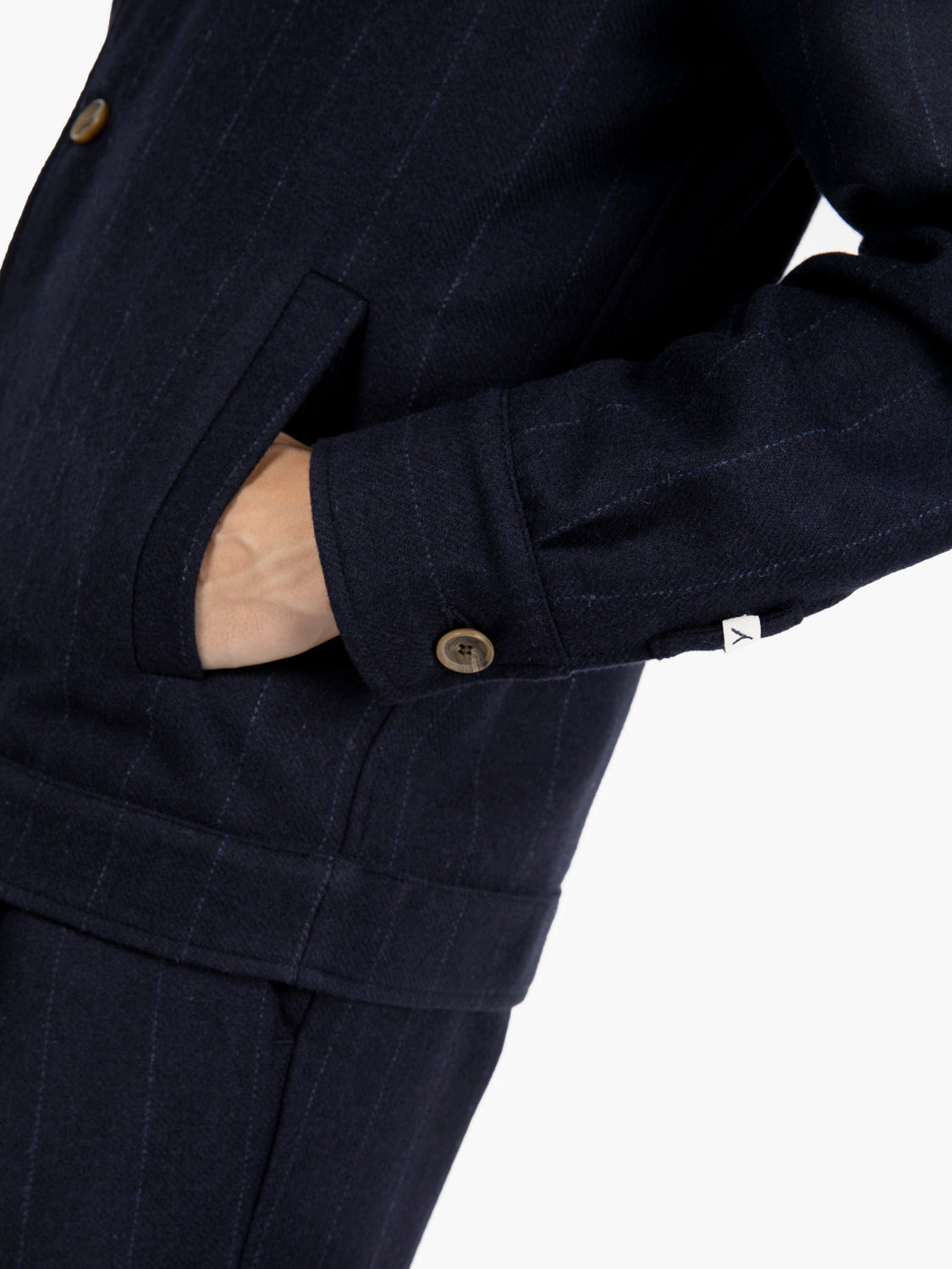 NAVY PINSTRIPE JACKET 25WM55G/34_237
