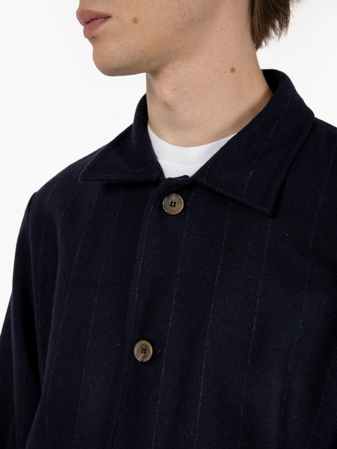 NAVY PINSTRIPE JACKET 25WM55G/34_237