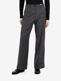 DARK GREY CULOTTE TROUSERS WITH FRILL 26WD40106_35