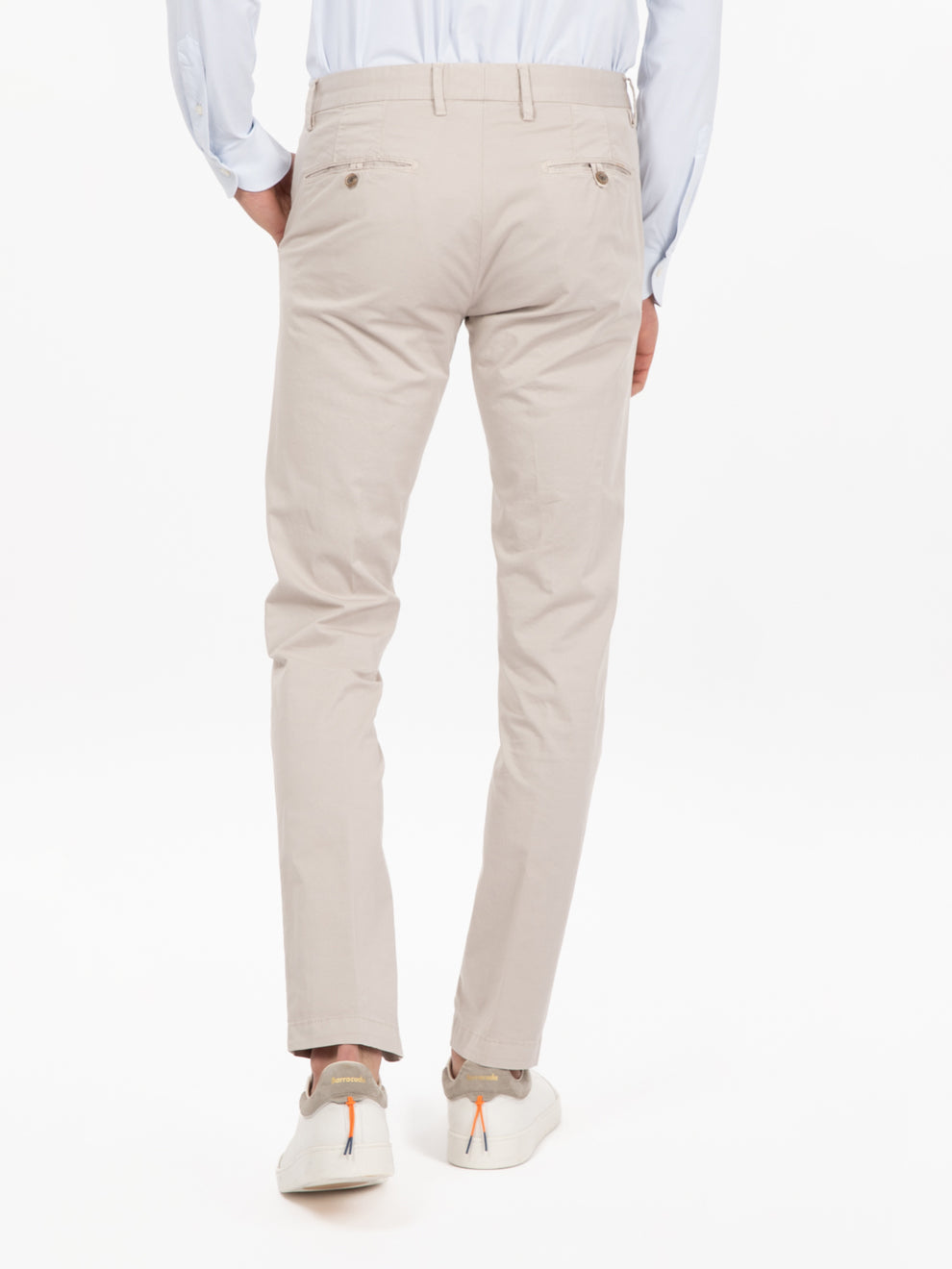 Giove sand gabardine trousers