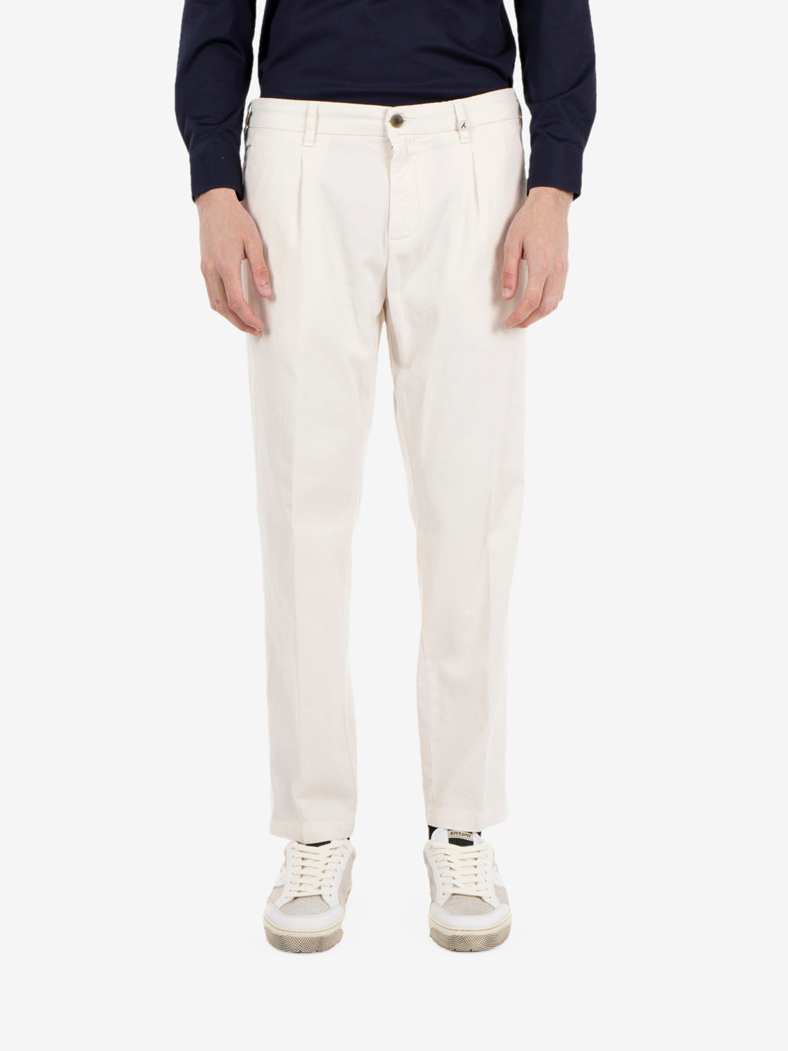 Pantalone in cotone off white
