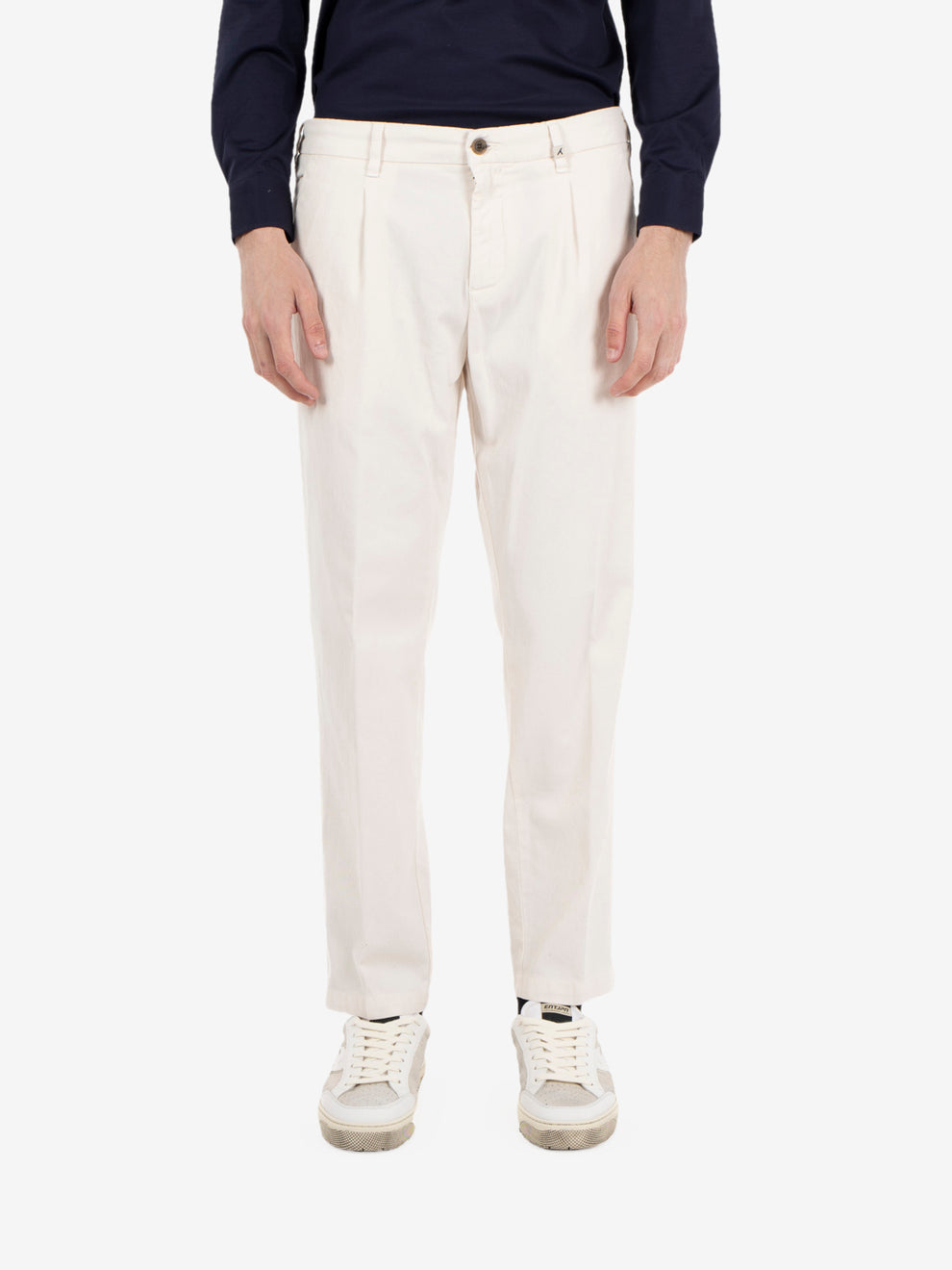 Pantalone in cotone off white