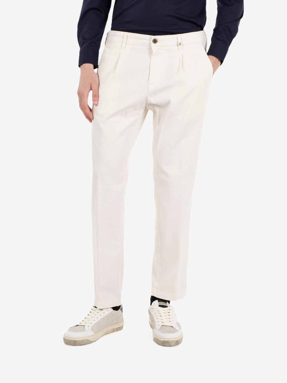 Pantalone in cotone off white