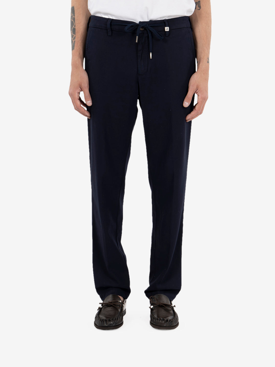 Pantalone in ice cotton blu navy