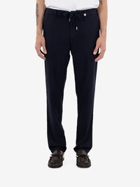 Pantalone in ice cotton blu navy