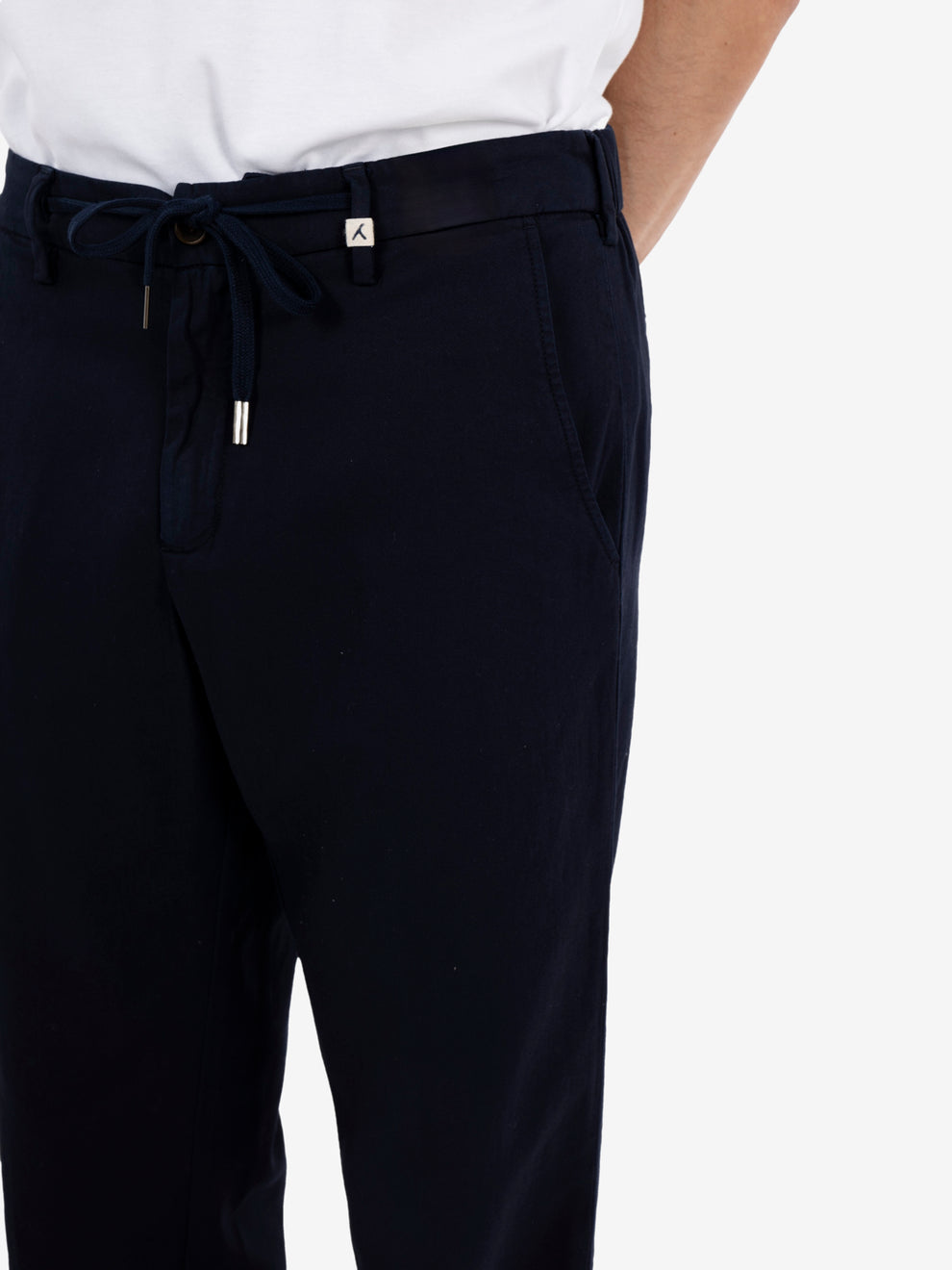 Pantalone in ice cotton blu navy