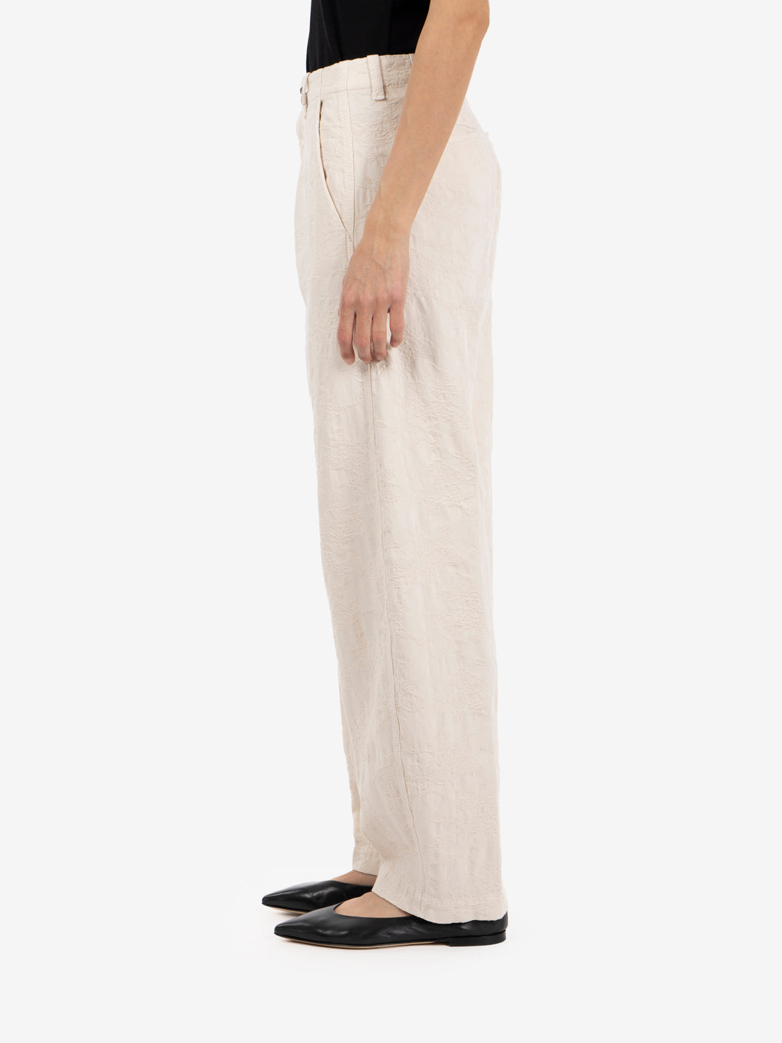 Off-white patterned trousers