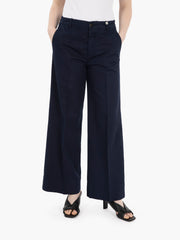 MYTHS - Pantalone palazzo crop blu
