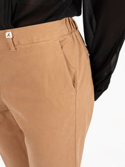 MYTHS - Pantaloni a trombetta gabardina cammello