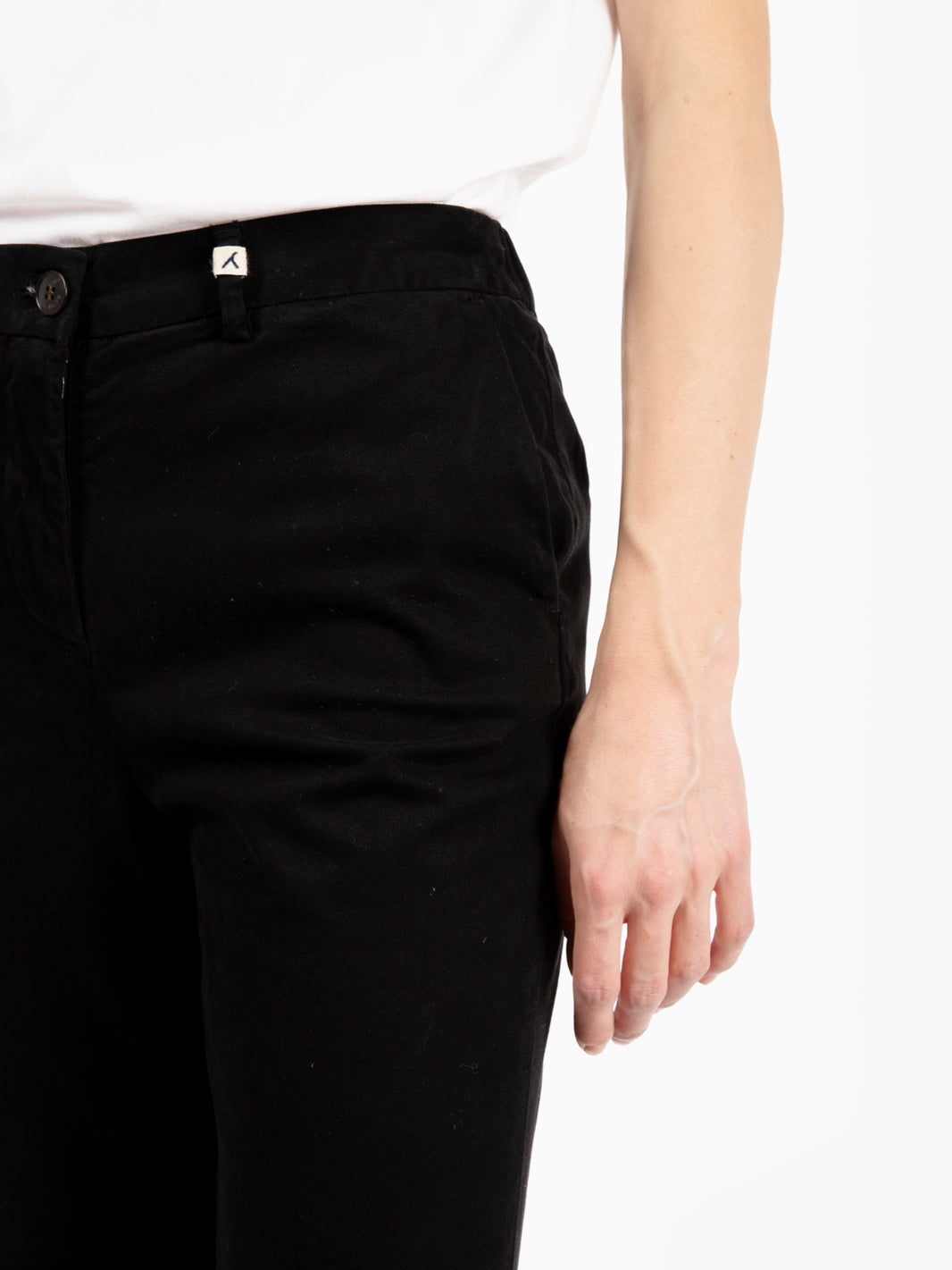Pantaloni a trombetta gabardina neri