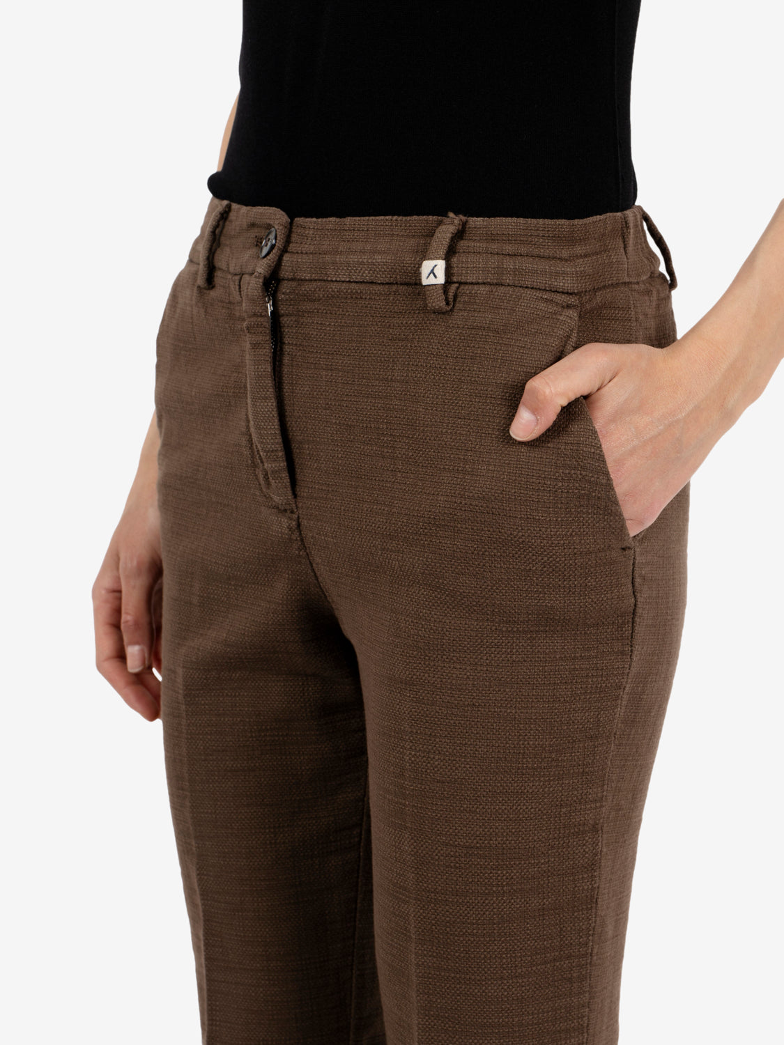 Pantaloni a trombetta testa di moro