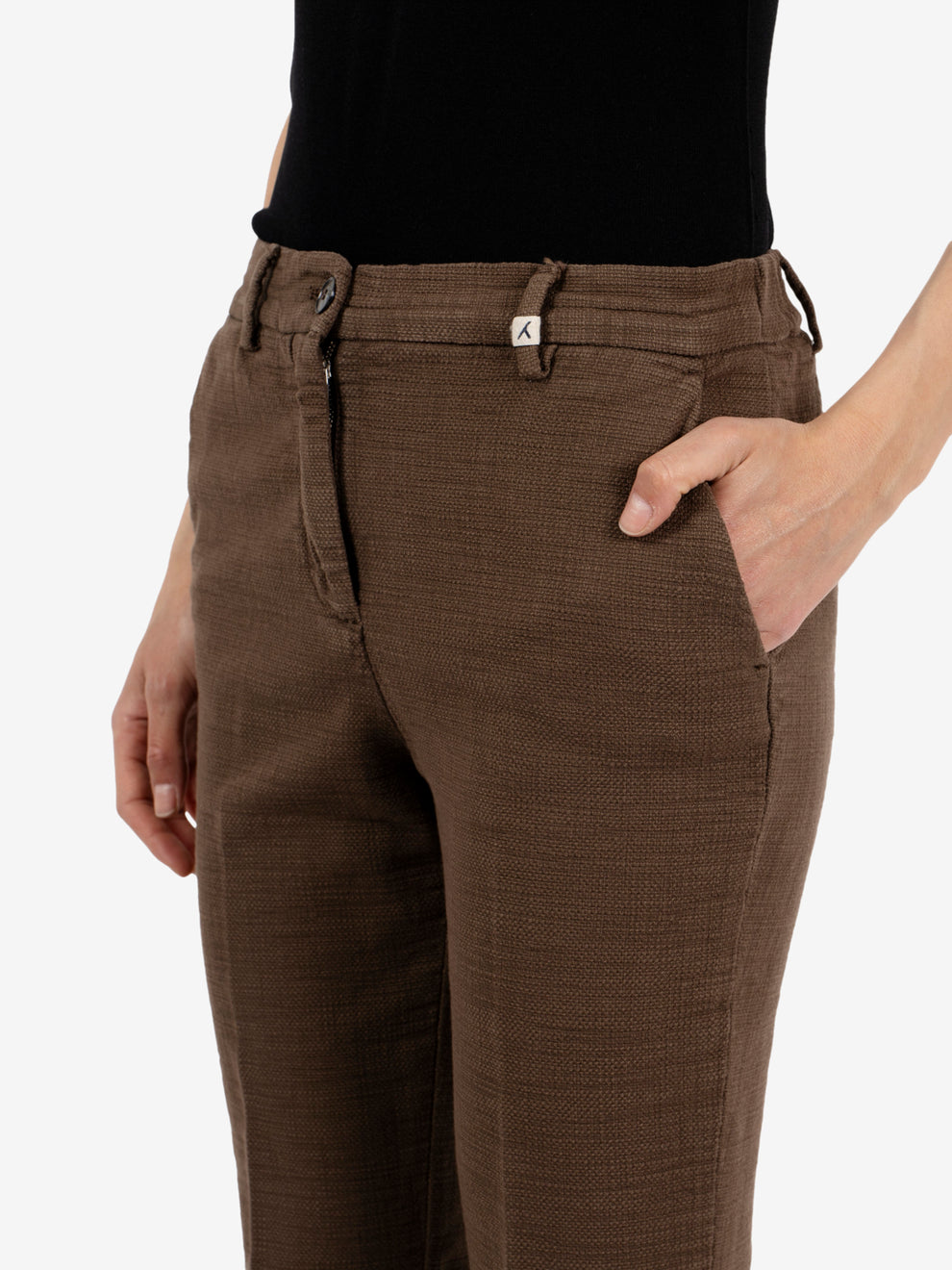 Pantaloni a trombetta testa di moro