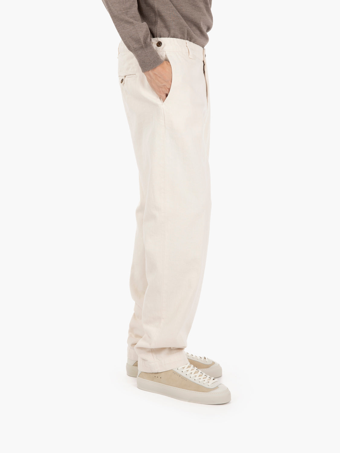 Pantaloni Ares off white