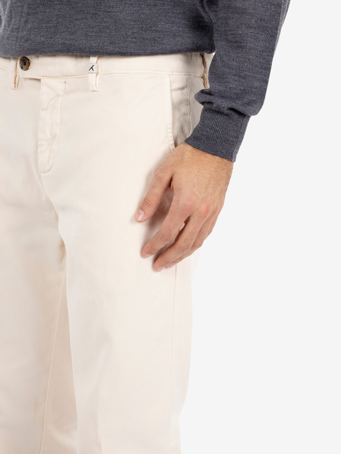 Pantaloni basic off white