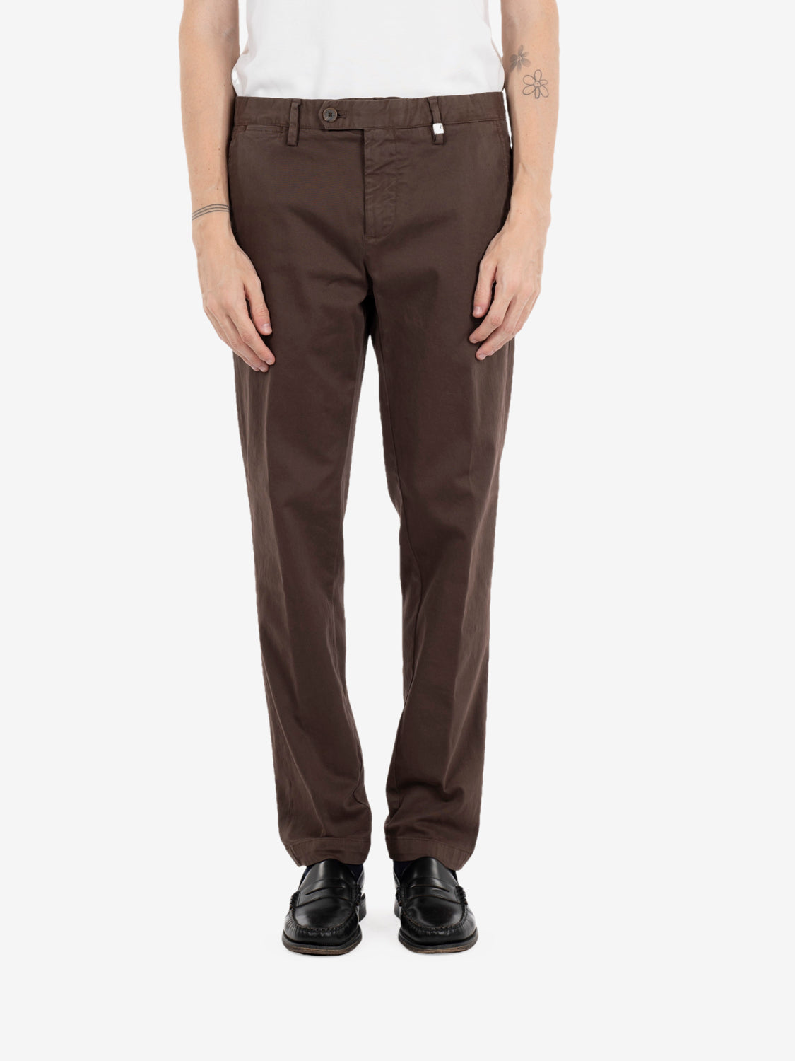 BASIC DARK BROWN LONG TROUSERS 26WM29L05_82