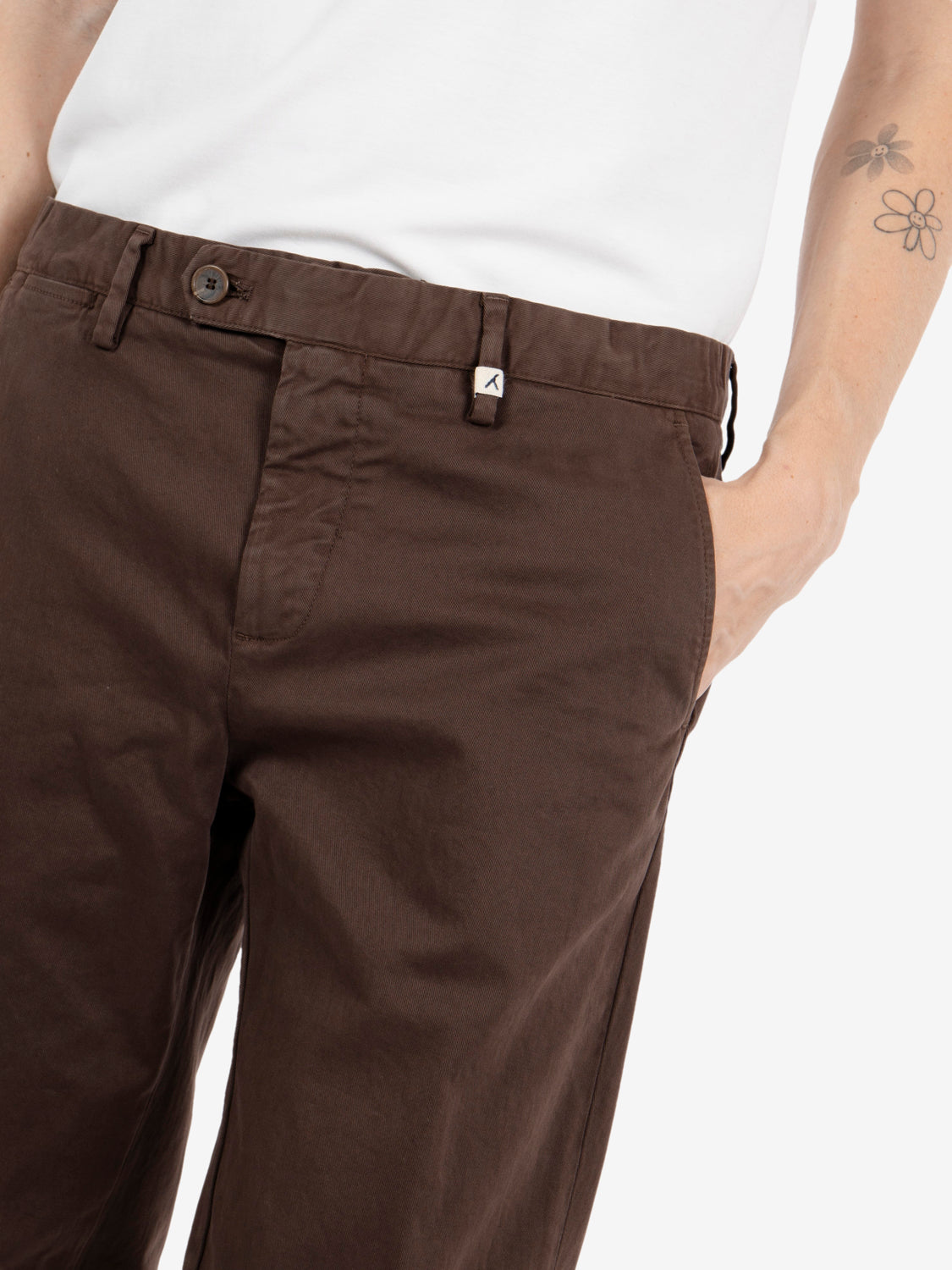 BASIC DARK BROWN LONG TROUSERS 26WM29L05_82