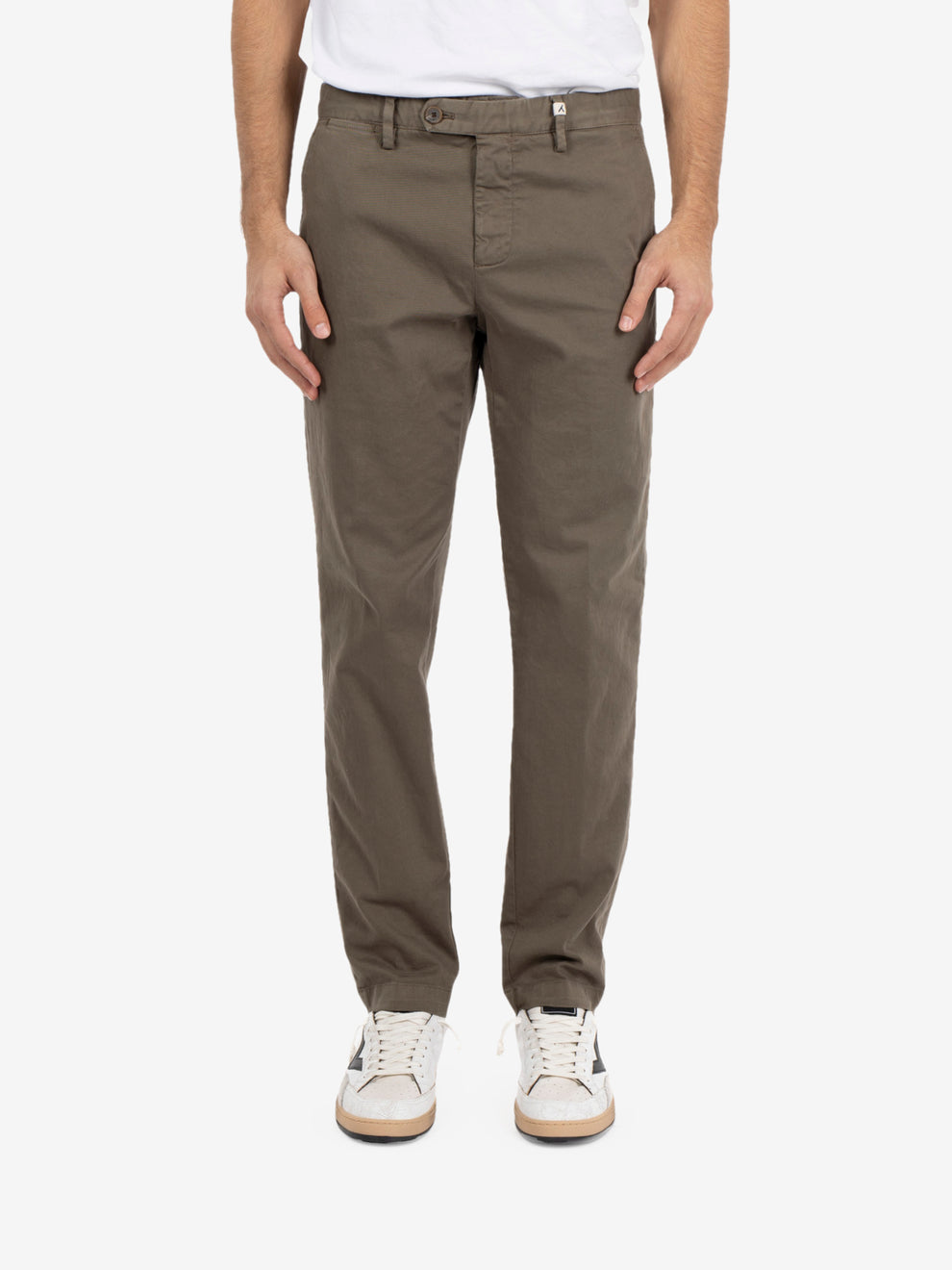Pantaloni basic verde militare