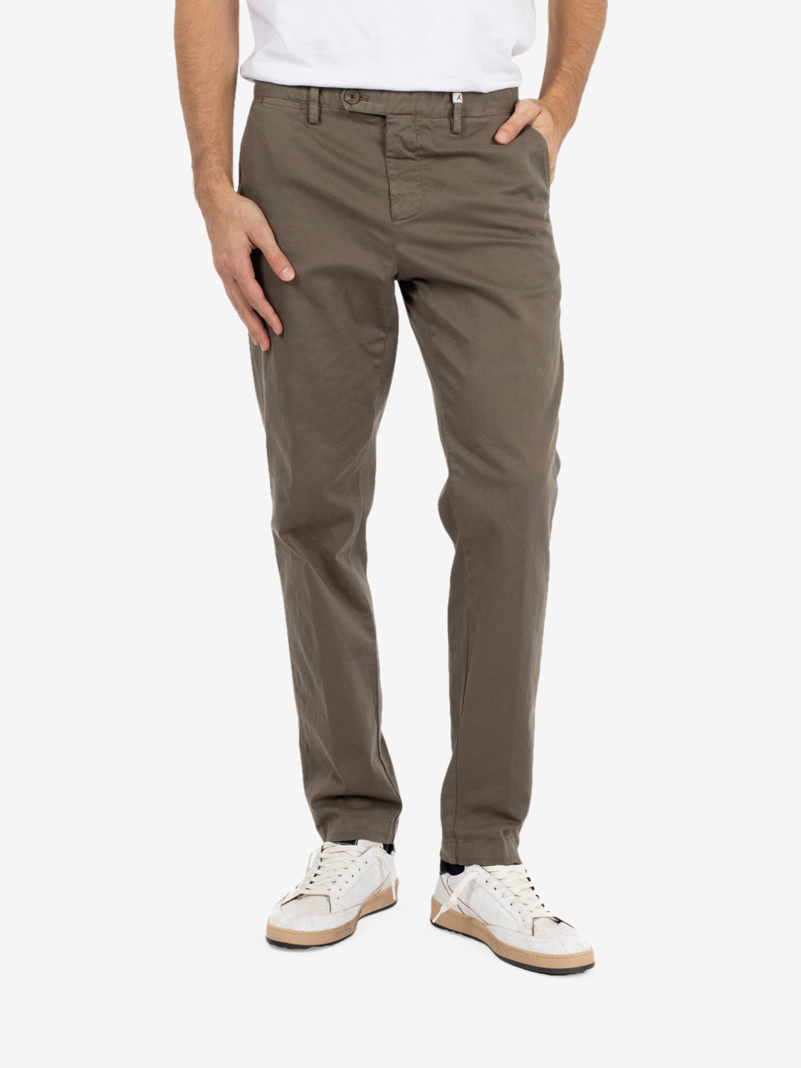 Pantaloni basic verde militare