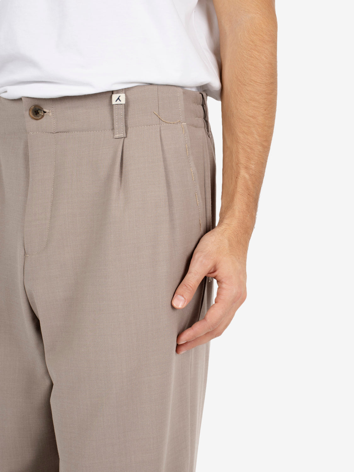 LONG TROUSERS DOUBLE PLEATS SAND 26WM24L106_20