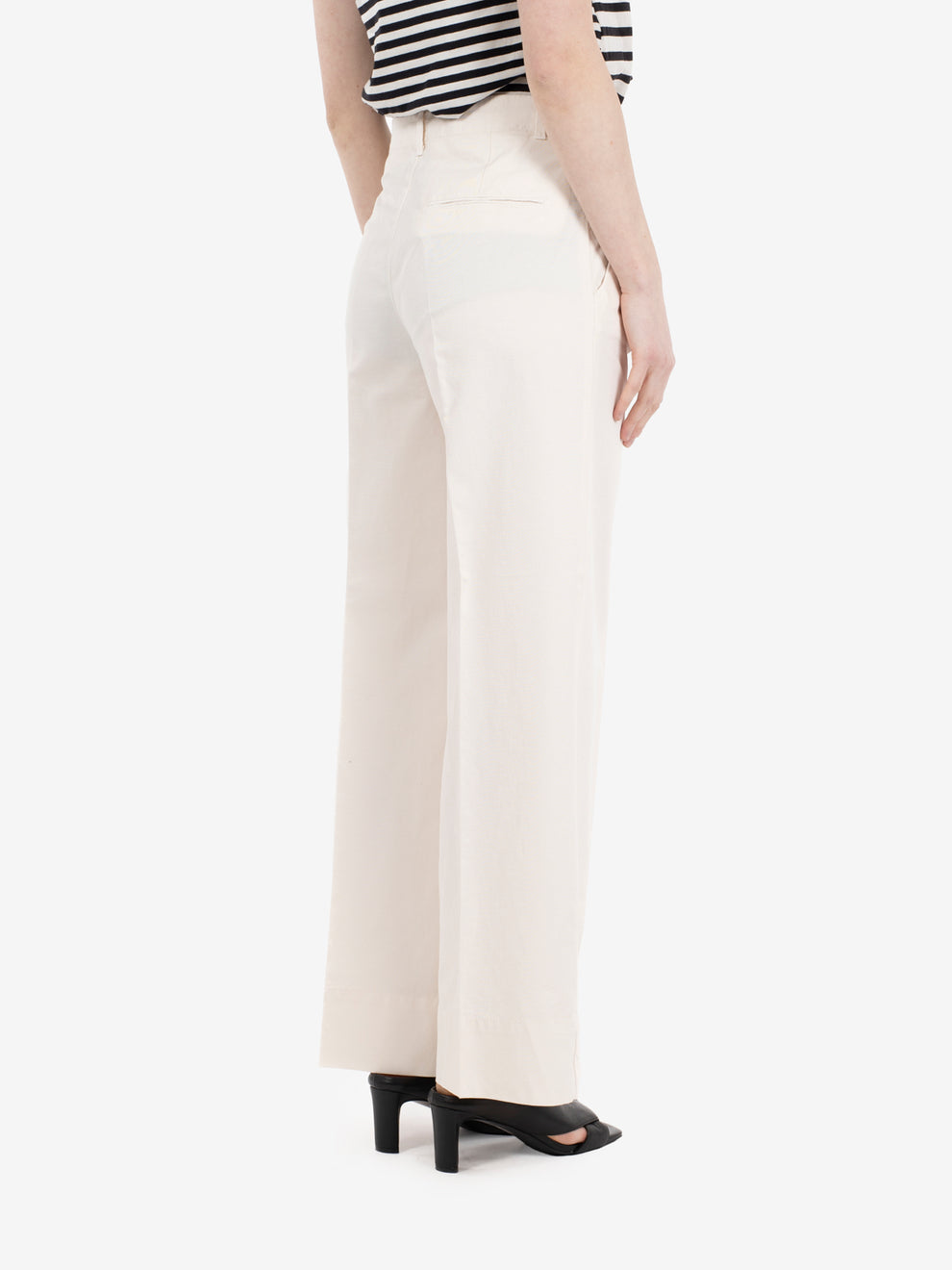Pantaloni crop off white