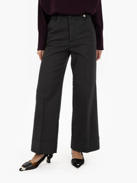 Black culotte trousers
