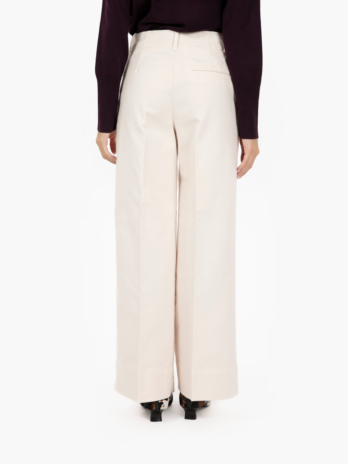 Pantaloni culotte off white