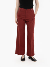 Burgundy culotte trousers