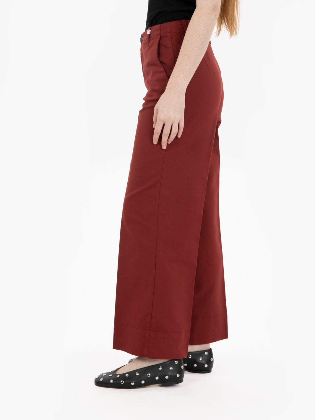 Burgundy culotte trousers