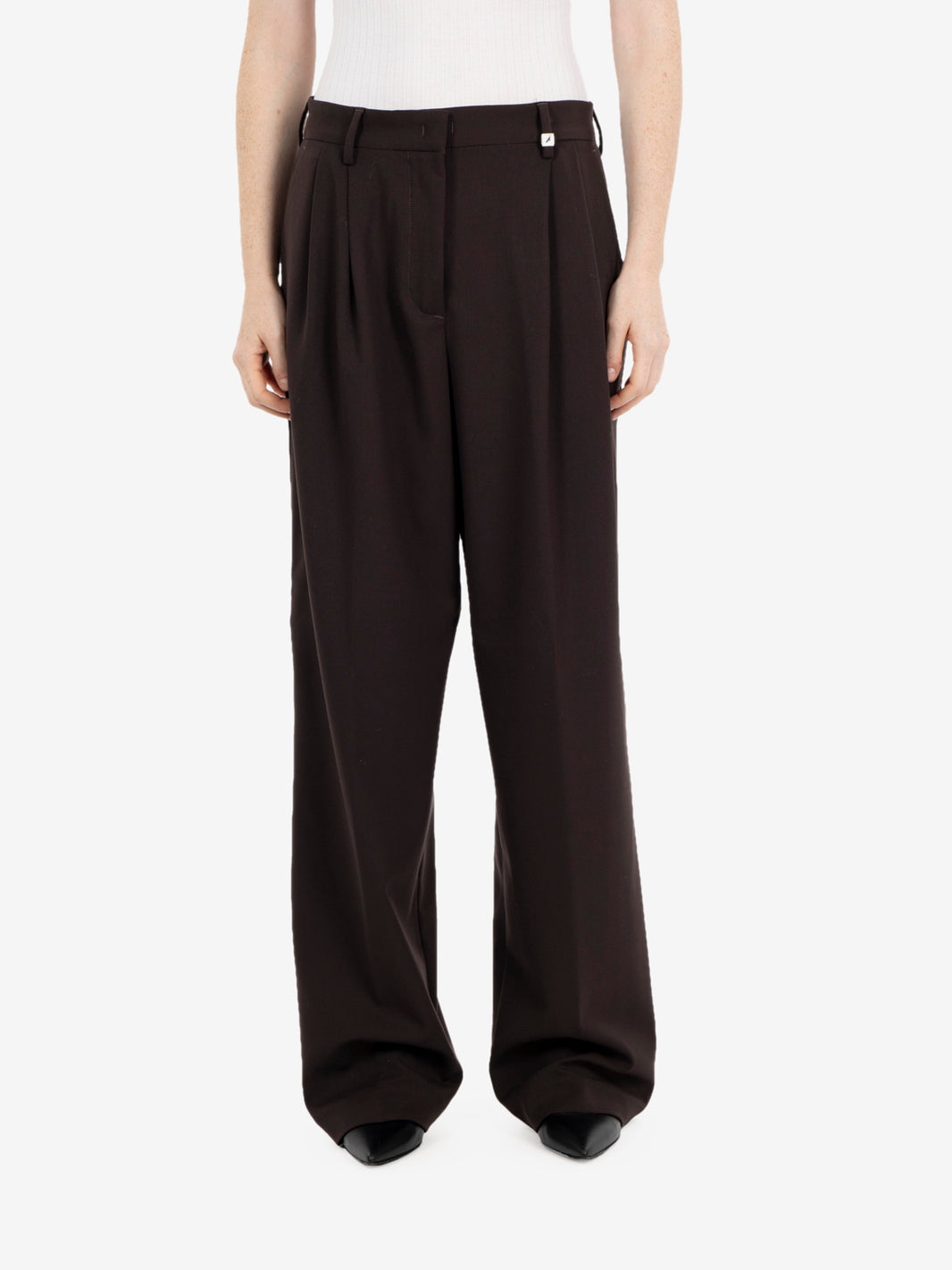 Pantaloni doppia pinces moro