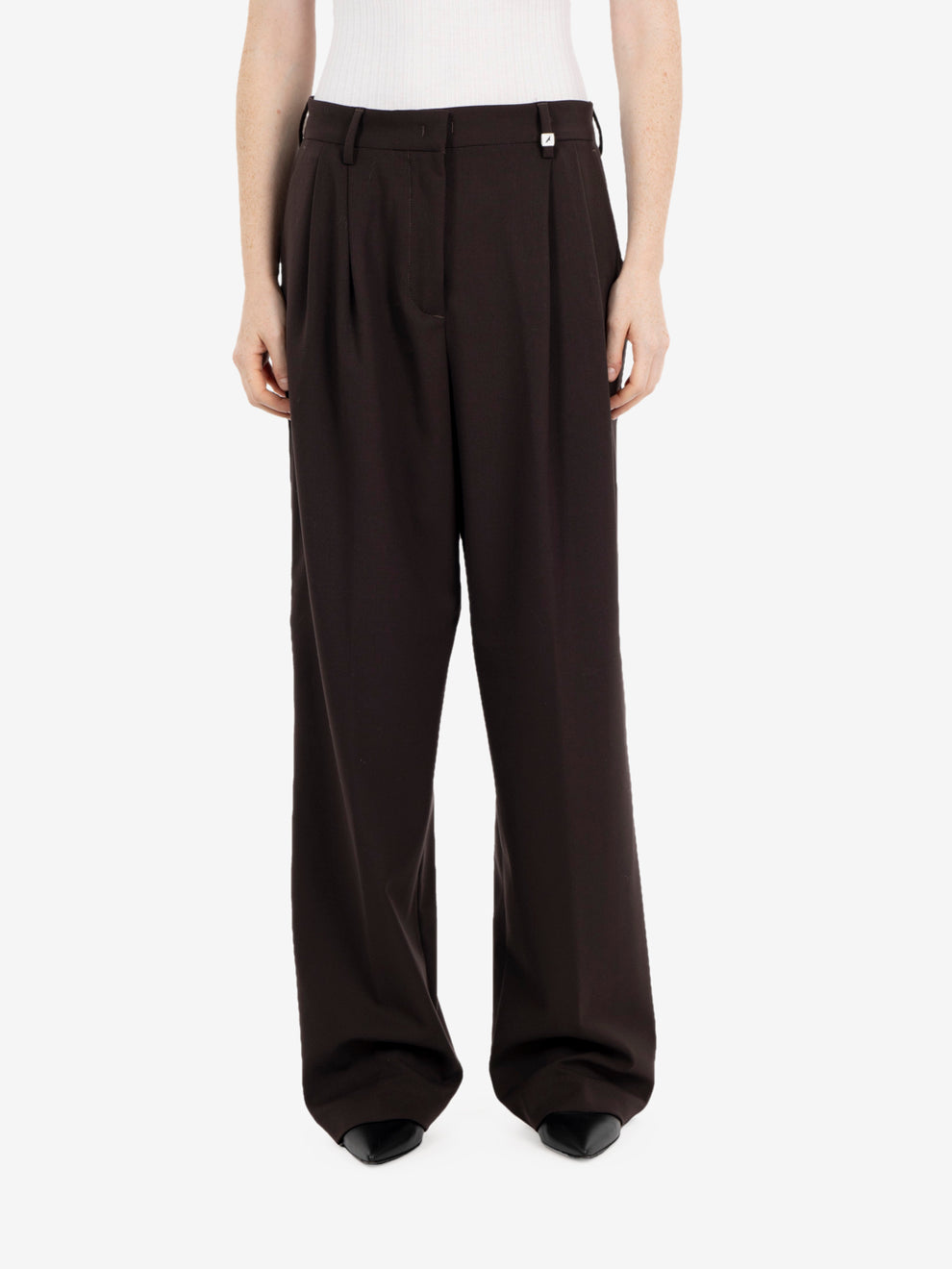 Pantaloni doppia pinces moro