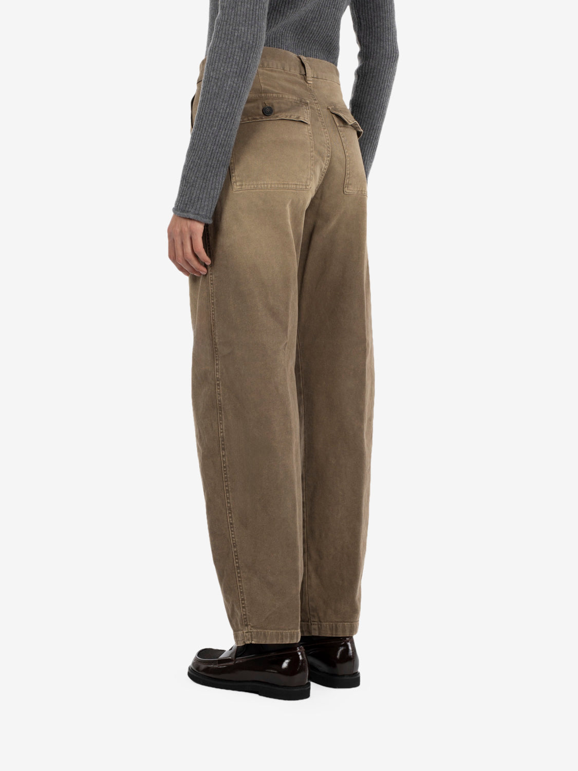 Pantaloni fatigue cotone fango