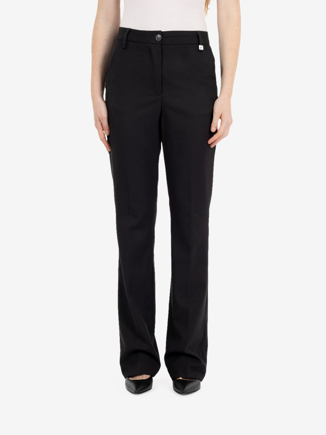 Black flare pants