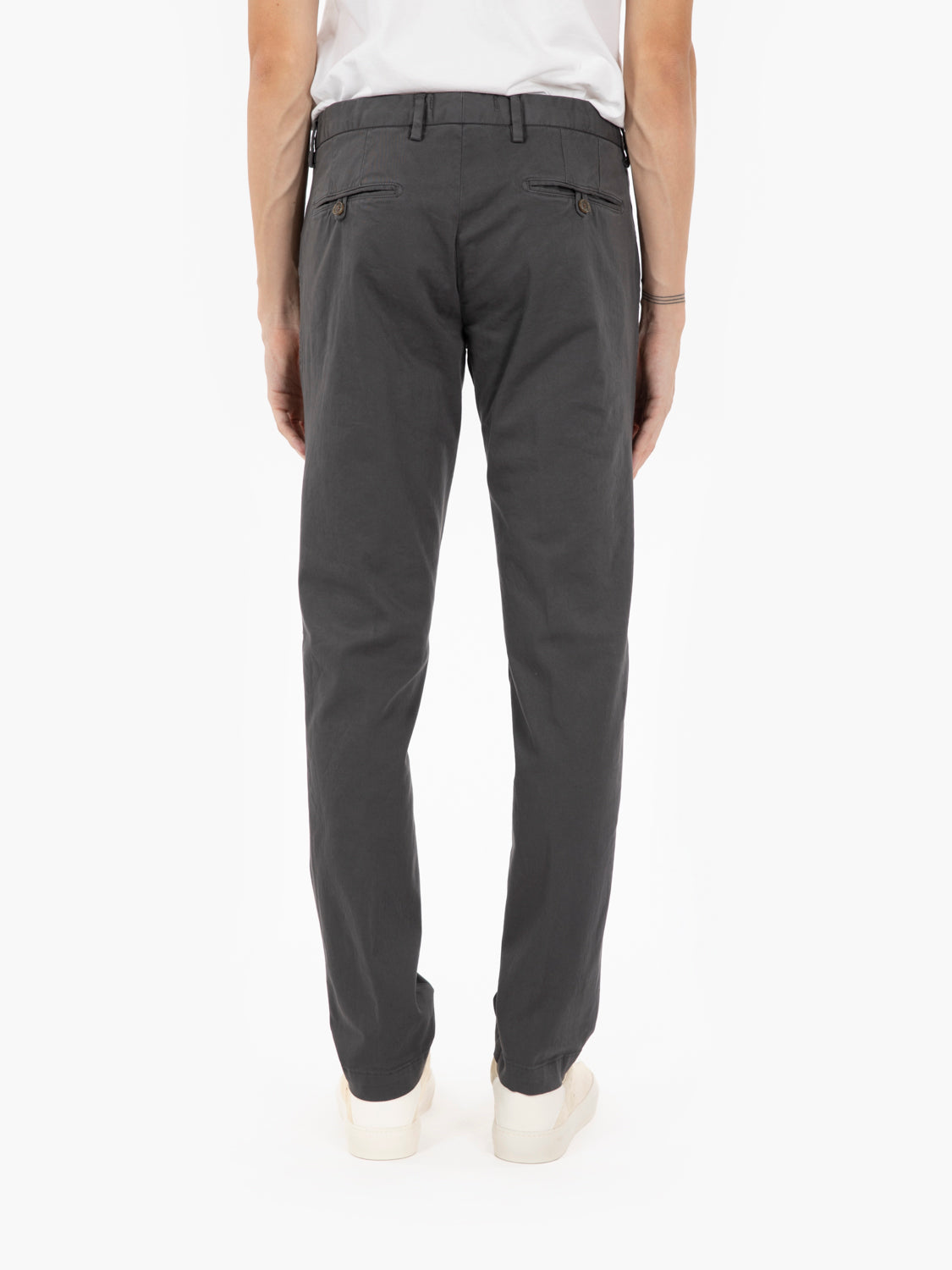 Pantaloni gabardina slim antracite